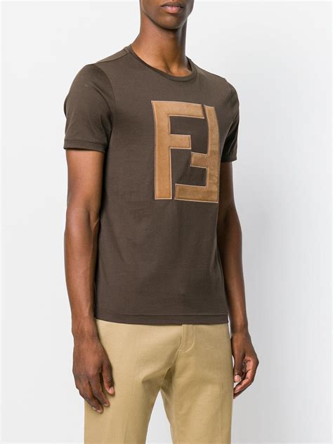 fendi logo t shirt mens